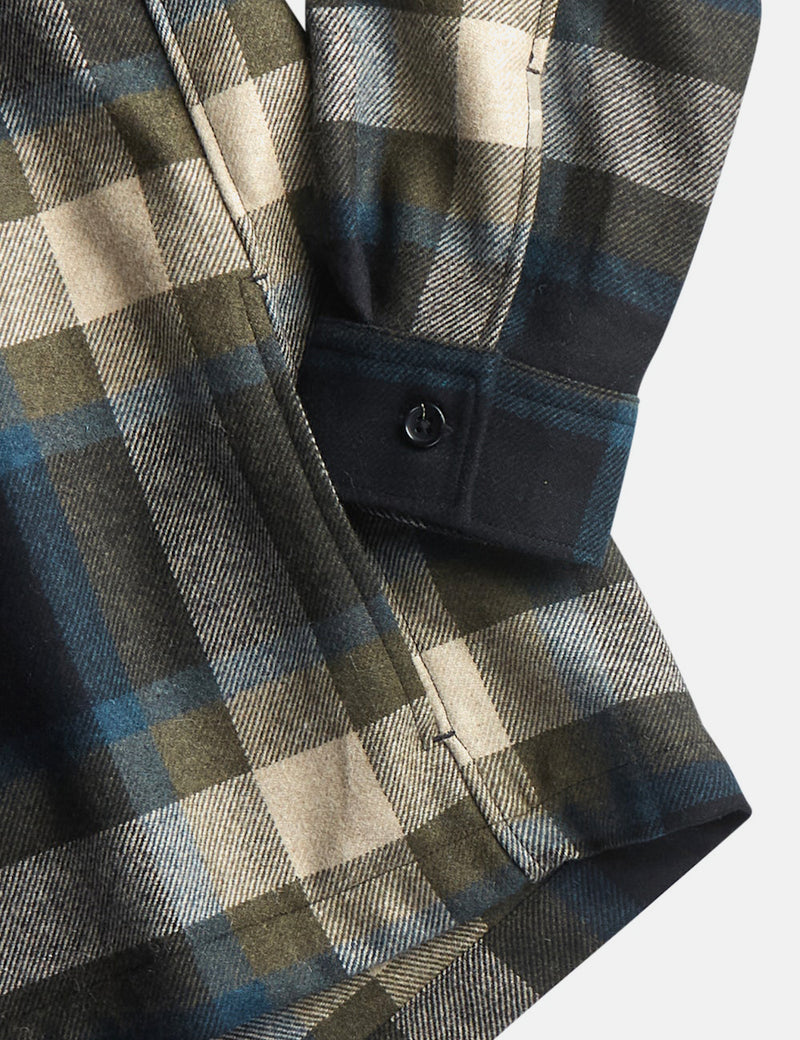 NN07 Wilas Overshirt (Wool) - Camel Brown Check