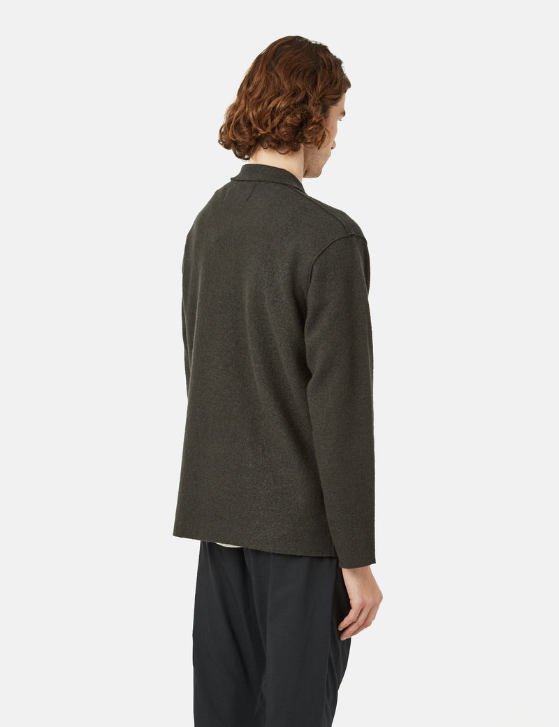 NN07 Jonas Overshirt (Merino Wool) - Army Grey