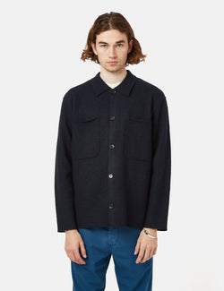 NN07 Jonas Overshirt (Merino Wool) - Navy Blue