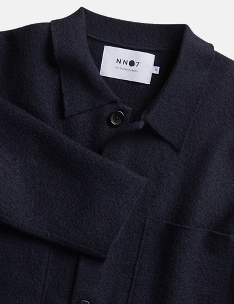NN07 Jonas Overshirt (Merino Wool) - Navy Blue