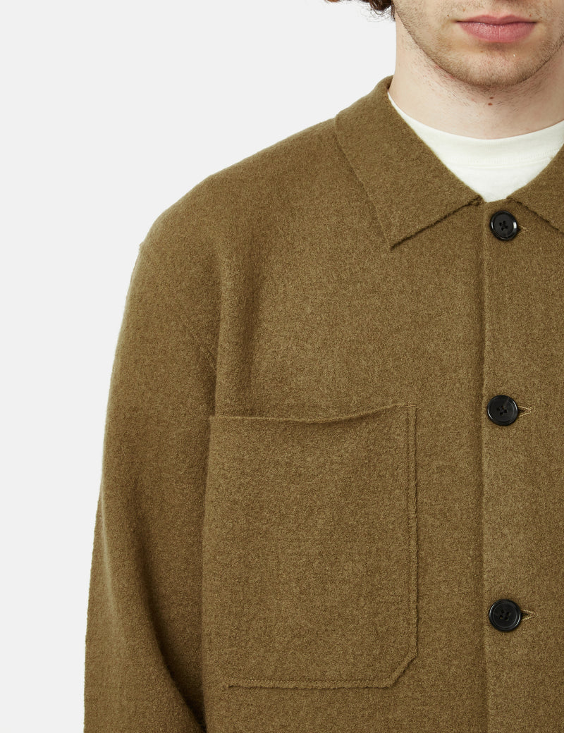 NN07 Jonas Overshirt (Merino Wool) - Pyramid Brown