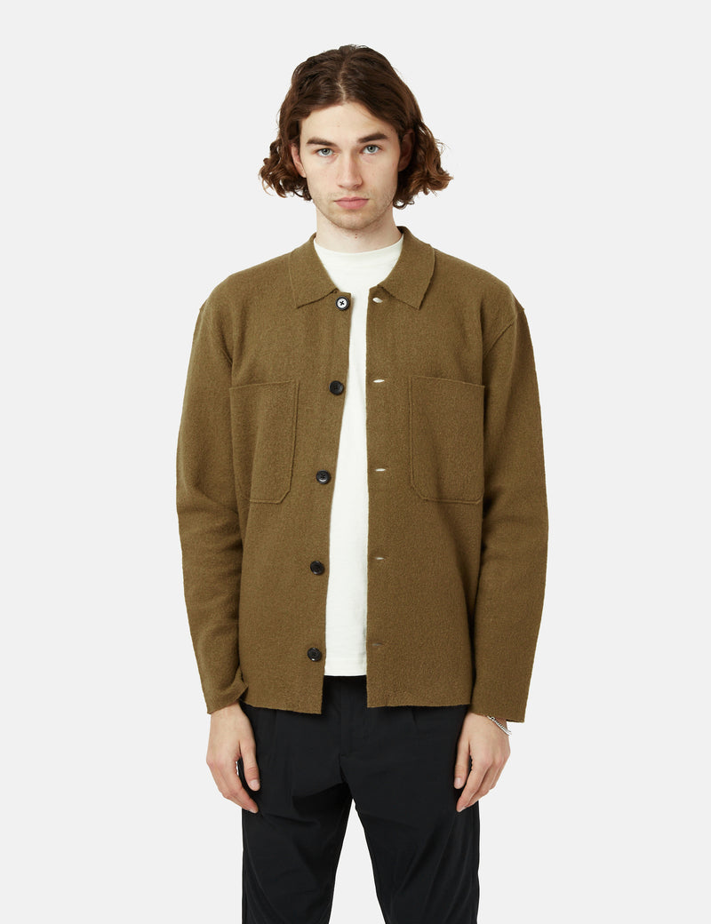NN07 Jonas Overshirt (Merino Wool) - Pyramid Brown