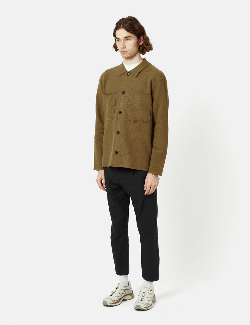 NN07 Jonas Overshirt (Merino Wool) - Pyramid Brown