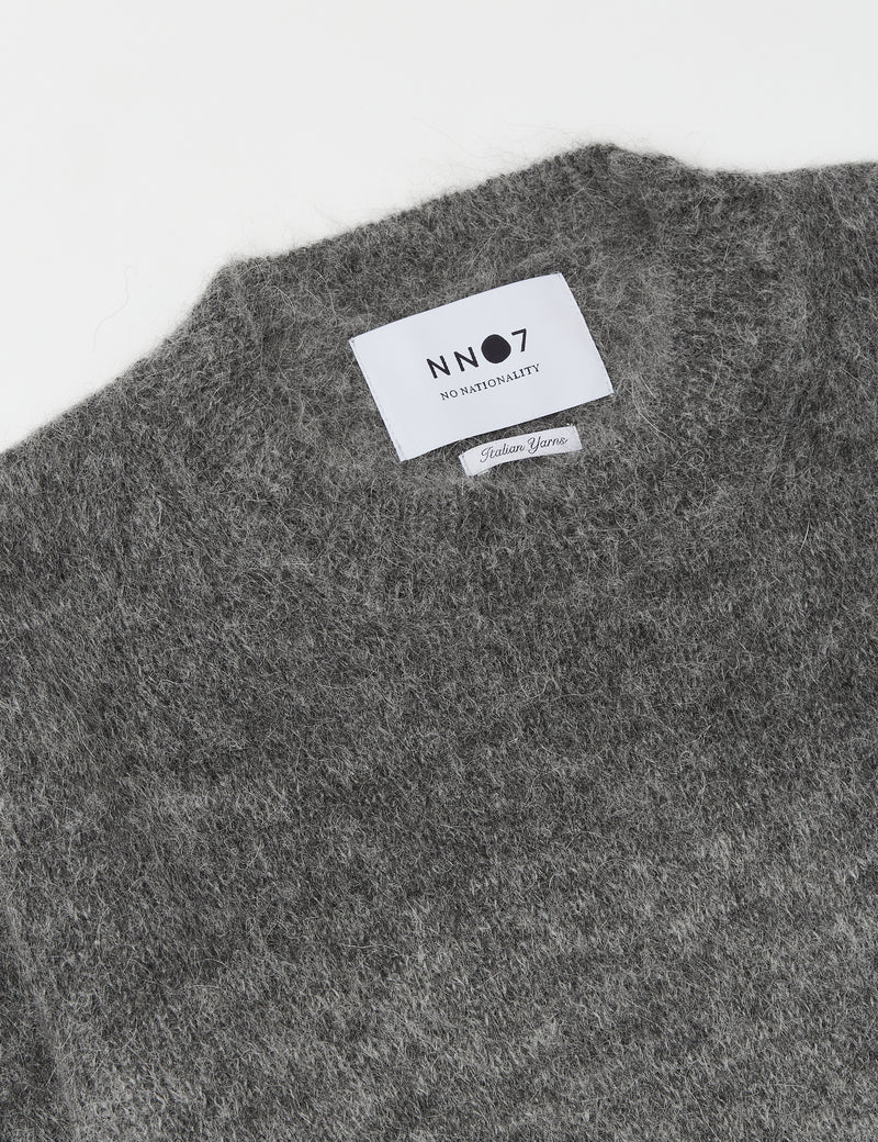NN07 Walther Sweatshirt (Mohair/Alpaca Wool) - Grey Multi