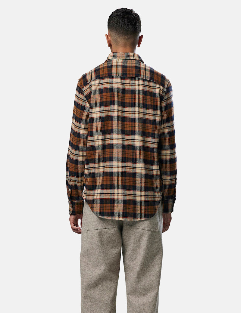 NN07 Arne Shirt - Brown Check