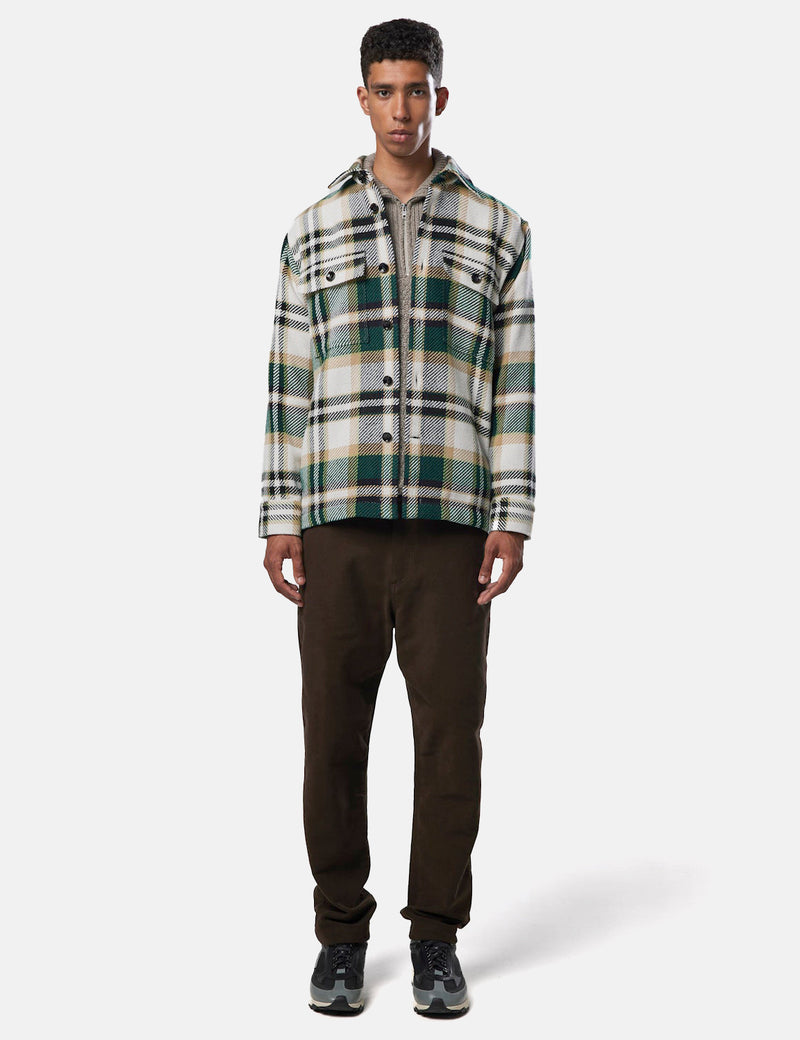 NN07 Soren Overshirt - Green Check