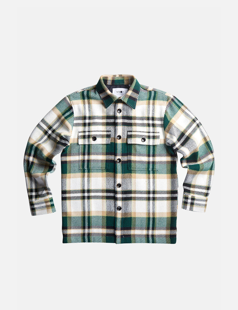 NN07 Soren Overshirt - Green Check