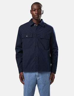 NN07 Wilas Overshirt - Navy Blue