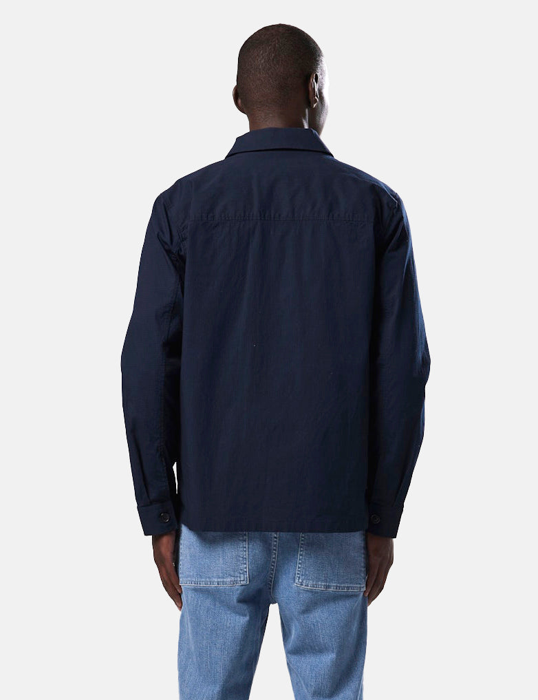 NN07 Wilas Overshirt - Navy Blue