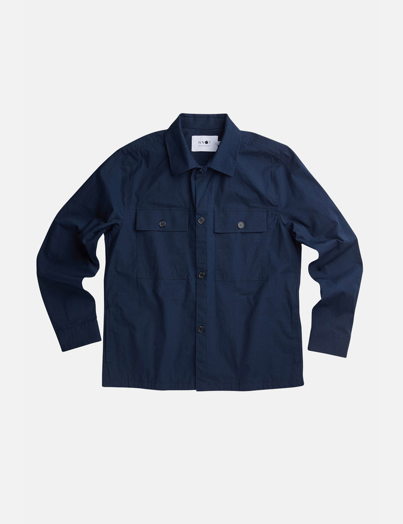 NN07 Wilas Overshirt - Navy Blue