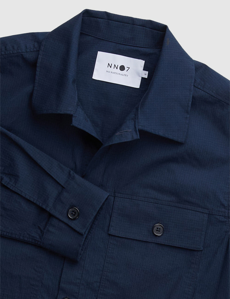NN07 Wilas Overshirt - Navy Blue