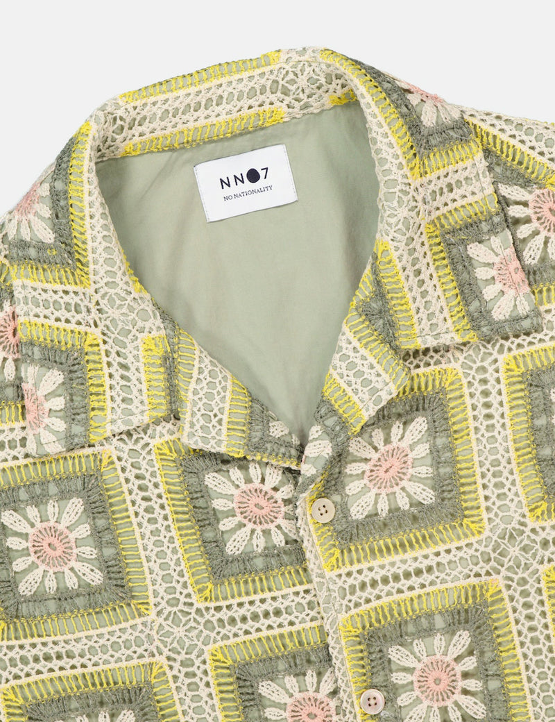 NN07 Julio Crochet Shirt - Pale Green