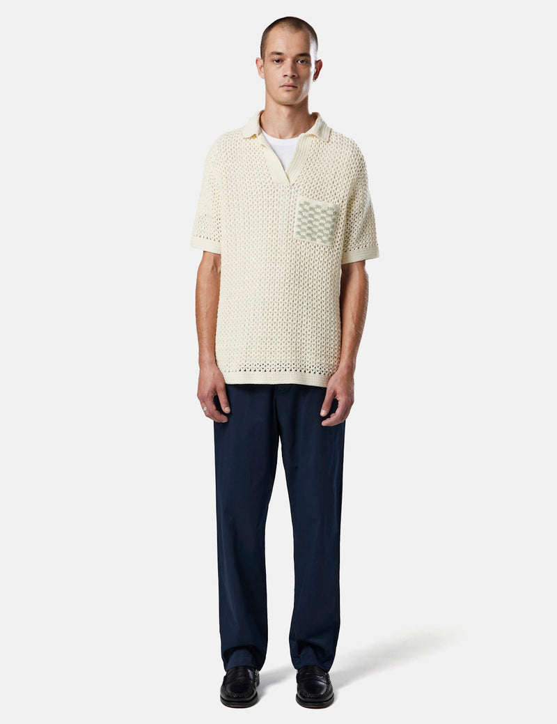 NN07 Crochet Ryan Crewneck - Ecru