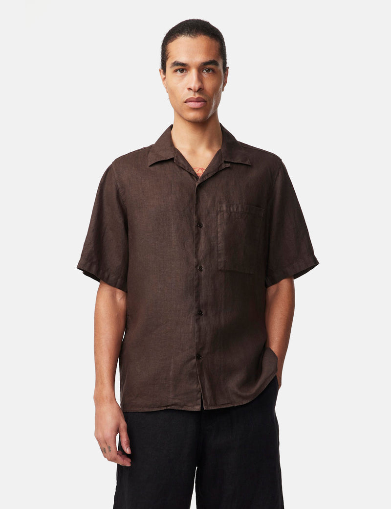 NN07 Julio Short Sleeve Shirt - Demitasse Brown