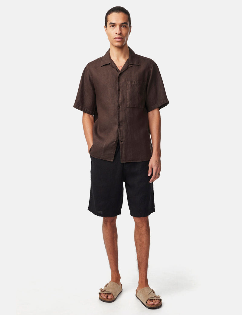 NN07 Julio Short Sleeve Shirt - Demitasse Brown