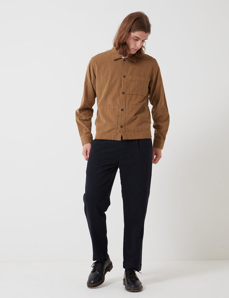 Universal Works Uniform Shirt (Fine Cord) - Taupe