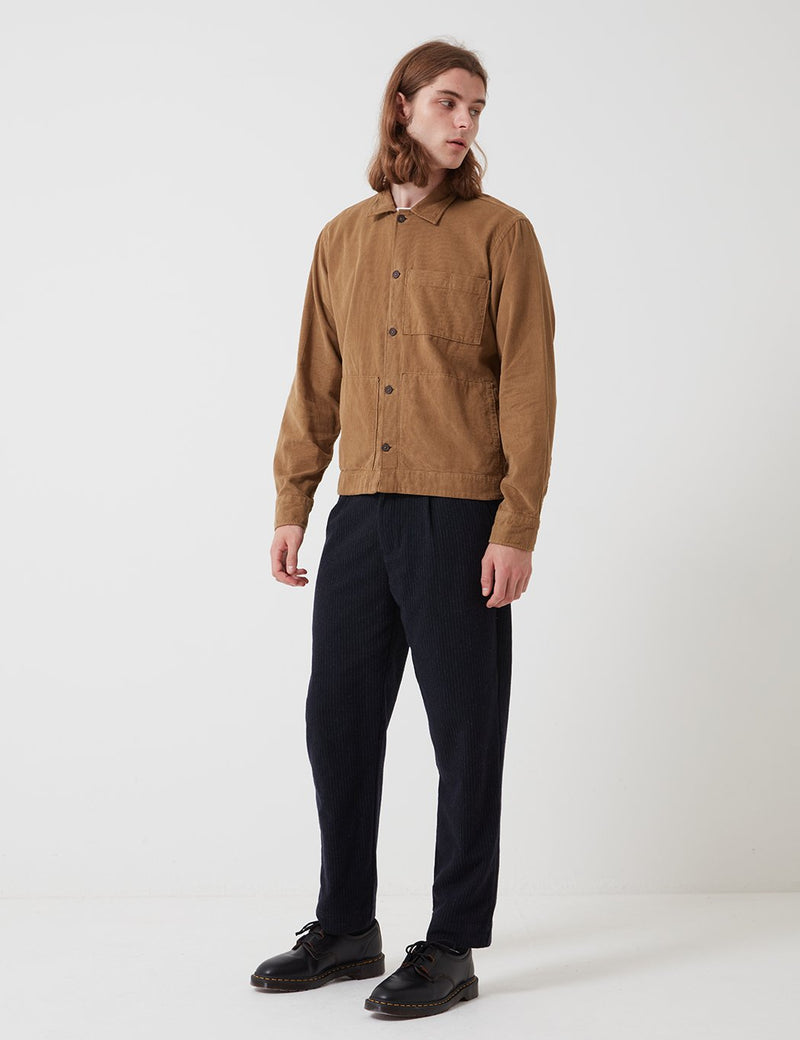 Universal Works Uniform Shirt (Fine Cord) - Taupe