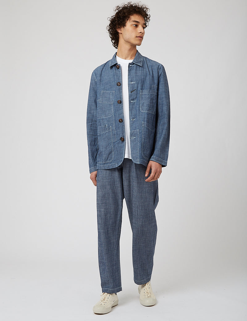 Veste Universal Works Bakers (Patched) - Chambray Indigo