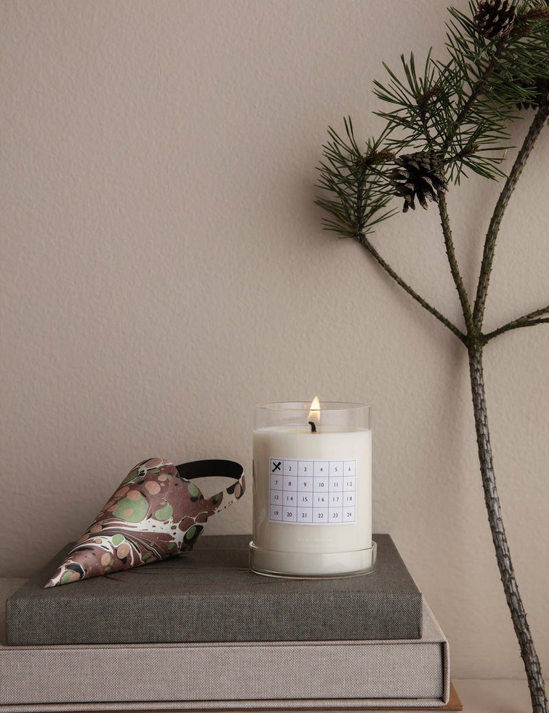 Ferm Living Christmas Calendar Scented Candle - White
