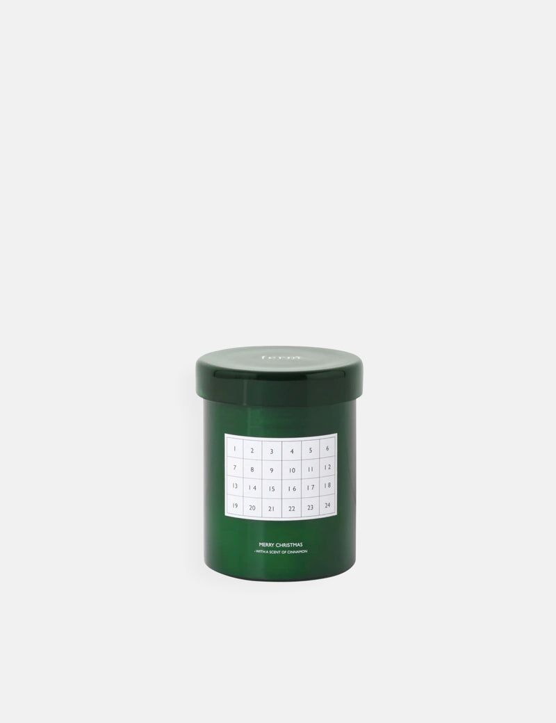 Ferm Living Christmas Calendar Scented Candle - Green