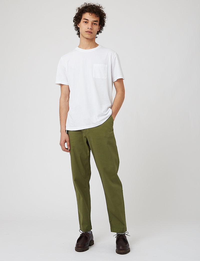 Universal Works Military Chino (Fine Weave Cotton) - Olive