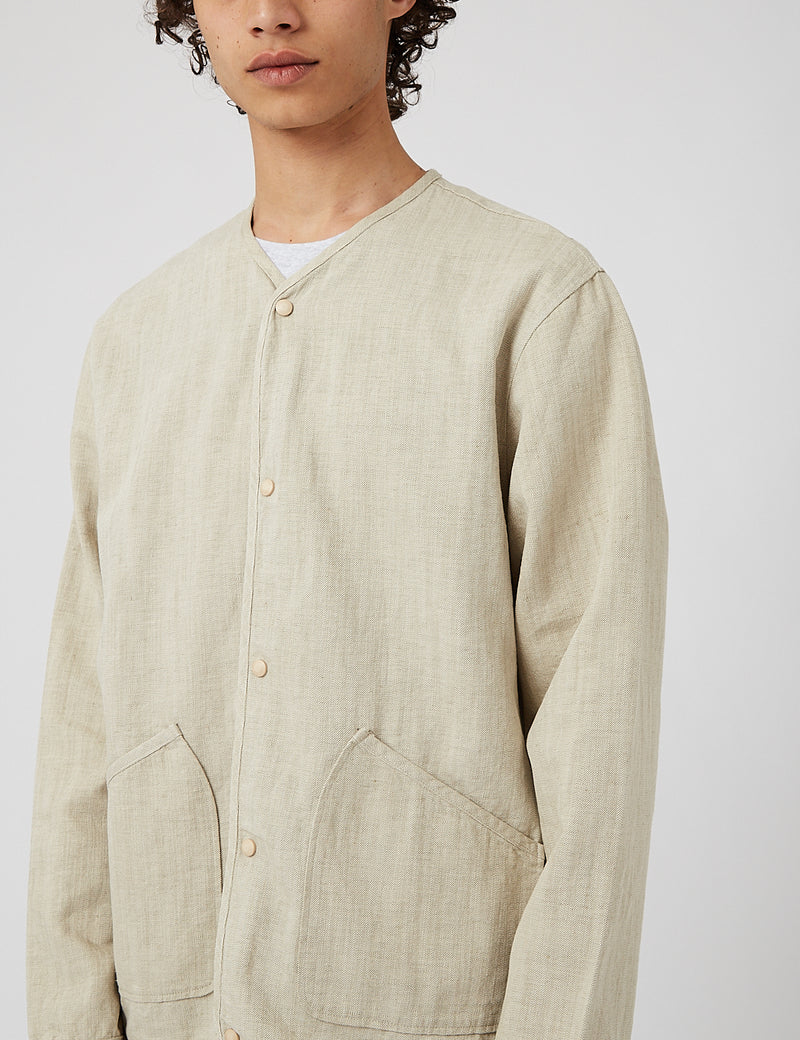 Universal Works Liner Jacket (Vintage Denim) - Ecru