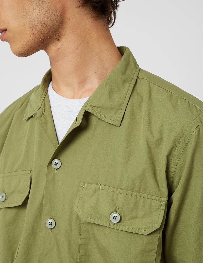 Universal Works Utility Shirt - Olive Green
