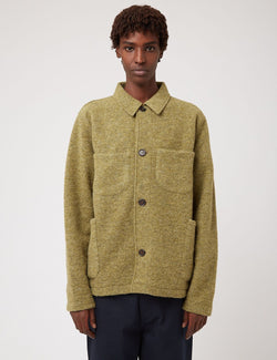 Universal Works Lumber Jacket (Wool Fleece) - Light Olive Green