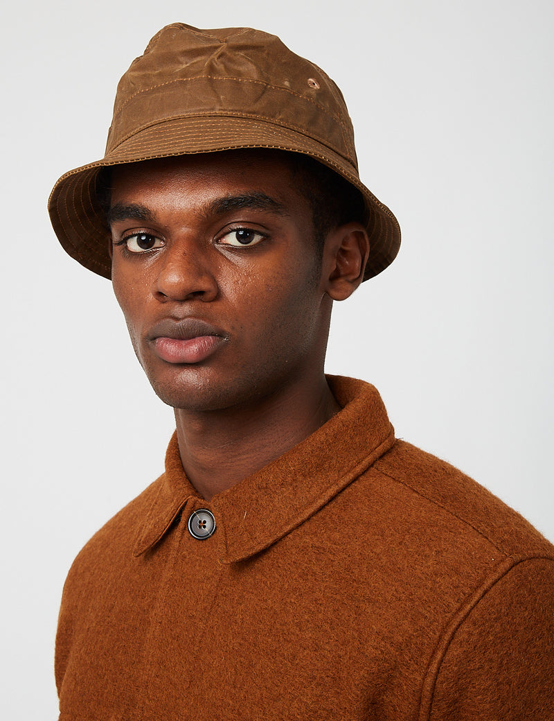Universal Works Bucket Hat (Tek Wax) - Sand Brown