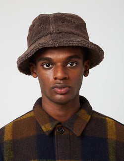 Universal Works Bucket Hat (Rocket Fleece) - Brown