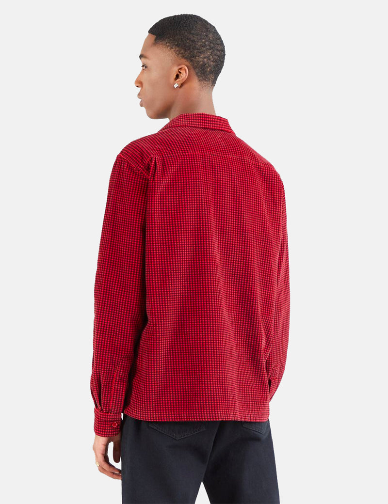 Levis Vintage Clothing Deluxe Check Shirt (Dogtooth) - Red