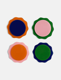 & Klevering Set Of 4 Wobbly Coasters - Multi