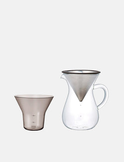 Kinto SCS-04-CC-ST Coffee Carafe Set (600ml) - Stainless Steel