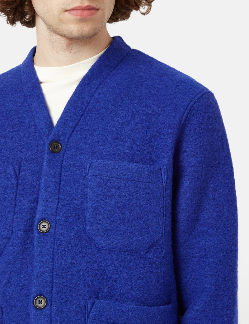 Universal Works Cardigan (Wool) - Blue I Article.