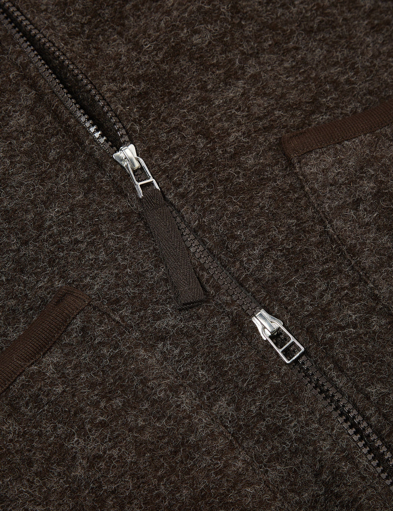 Universal Works Zip Waistcoat - Brown
