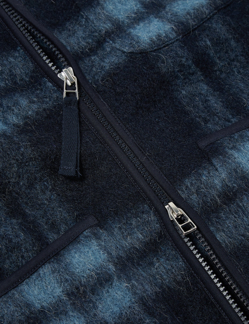 Universal Works Zip Gilet - Navy Blue