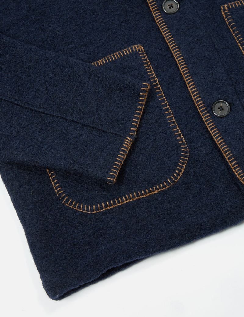 Universal Works Blanket Field Jacket - Navy Blue