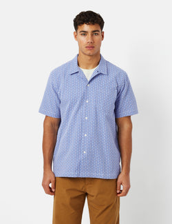 Universal Works Road Shirt (Summer Check) - Blue