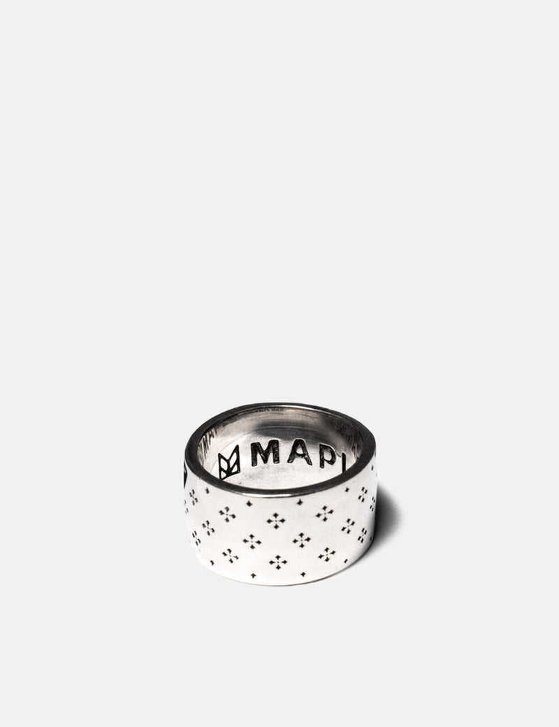 Maple Iron Cross Ring - Silver 925
