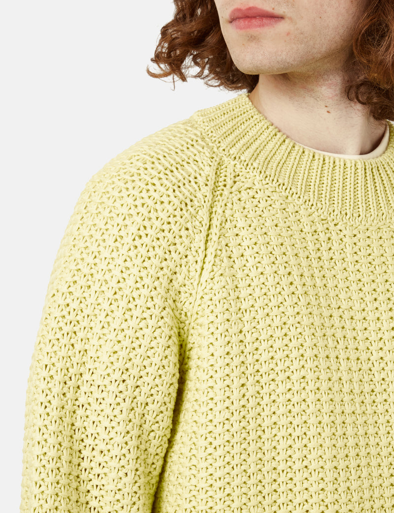 Sunflower Tape Knit Sweatshirt - Faded Yellow