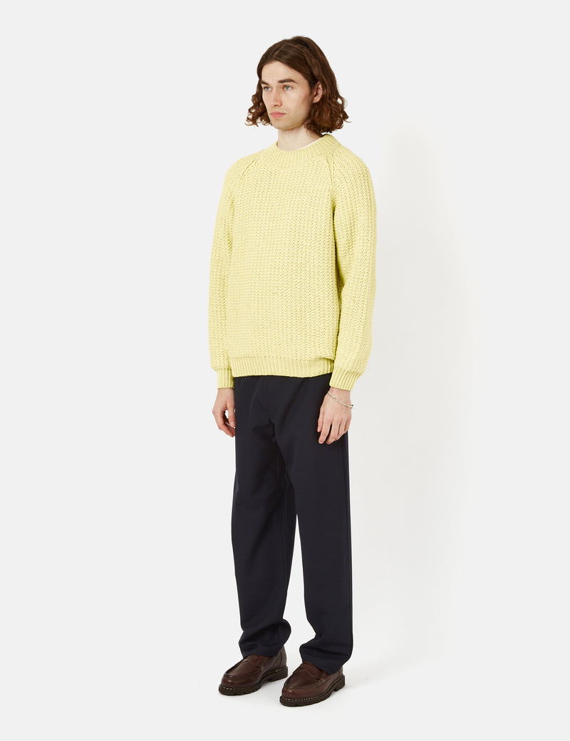 Sunflower Tape Knit Sweatshirt - Faded Yellow