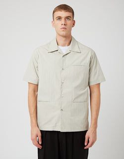 Uniform Bridge 3 Pocket Open Collar Shirt - Cream Grey