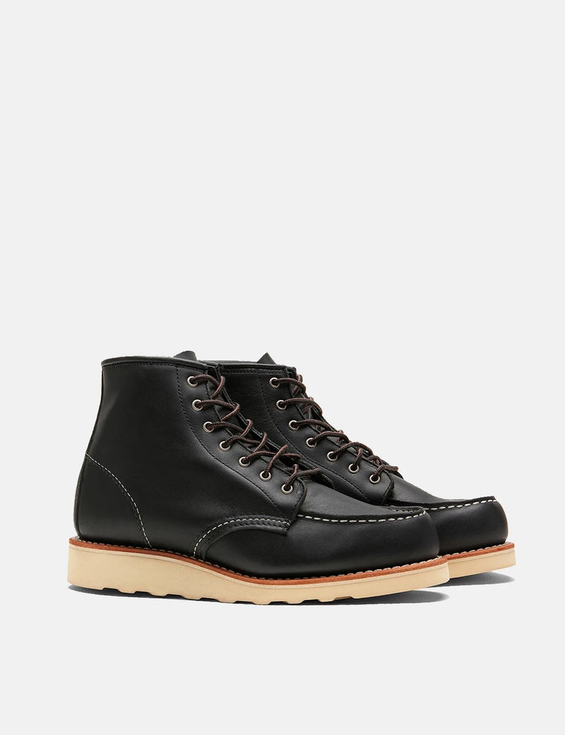 Women's Red Wing Heritage Work 6" Moc Toe Boots (3373) - Black Boundary