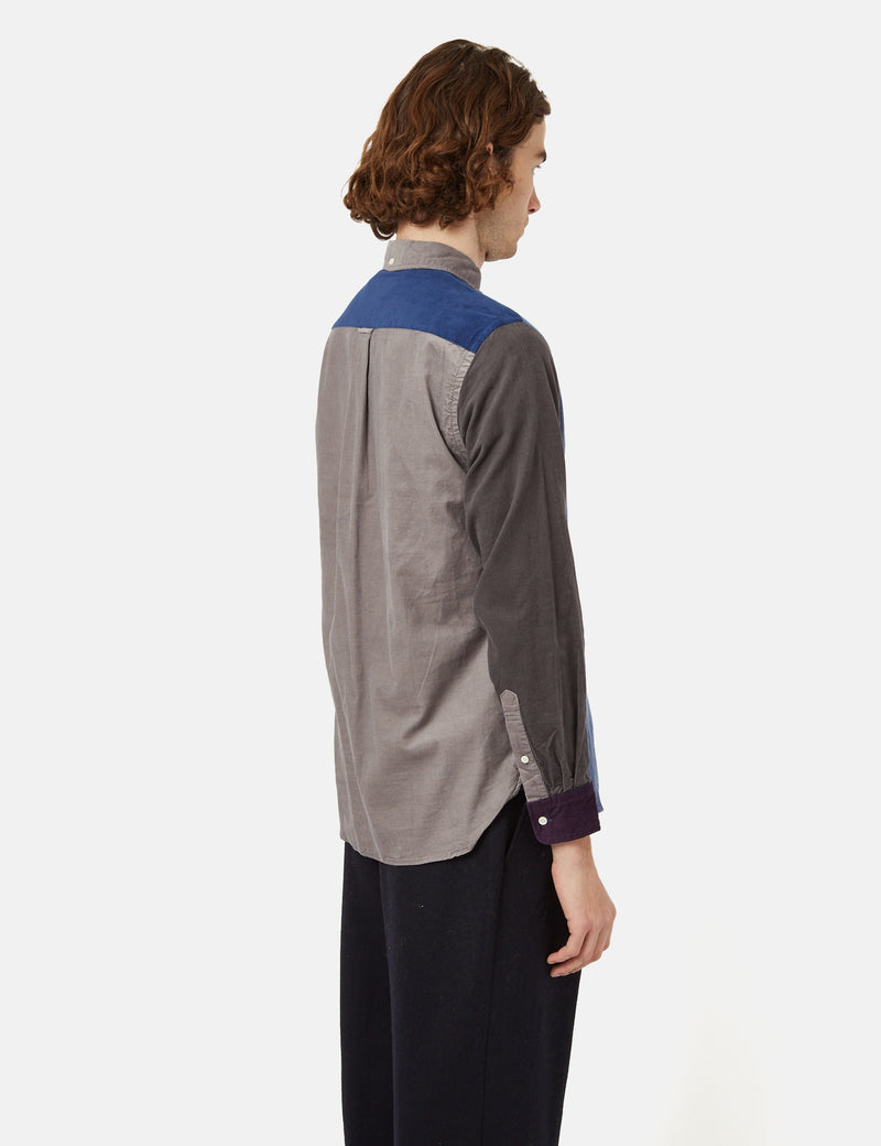 Beams Plus B.D. Panel Shirt (Corduroy) - Grey