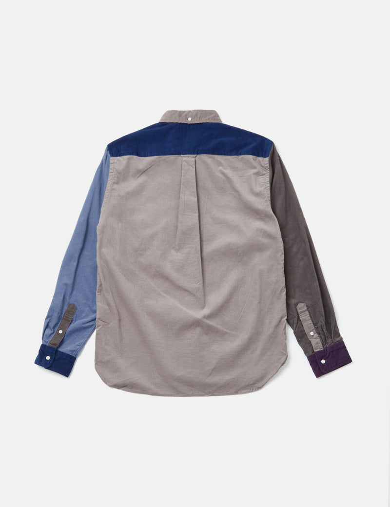 Beams Plus B.D. Panel Shirt (Corduroy) - Grey