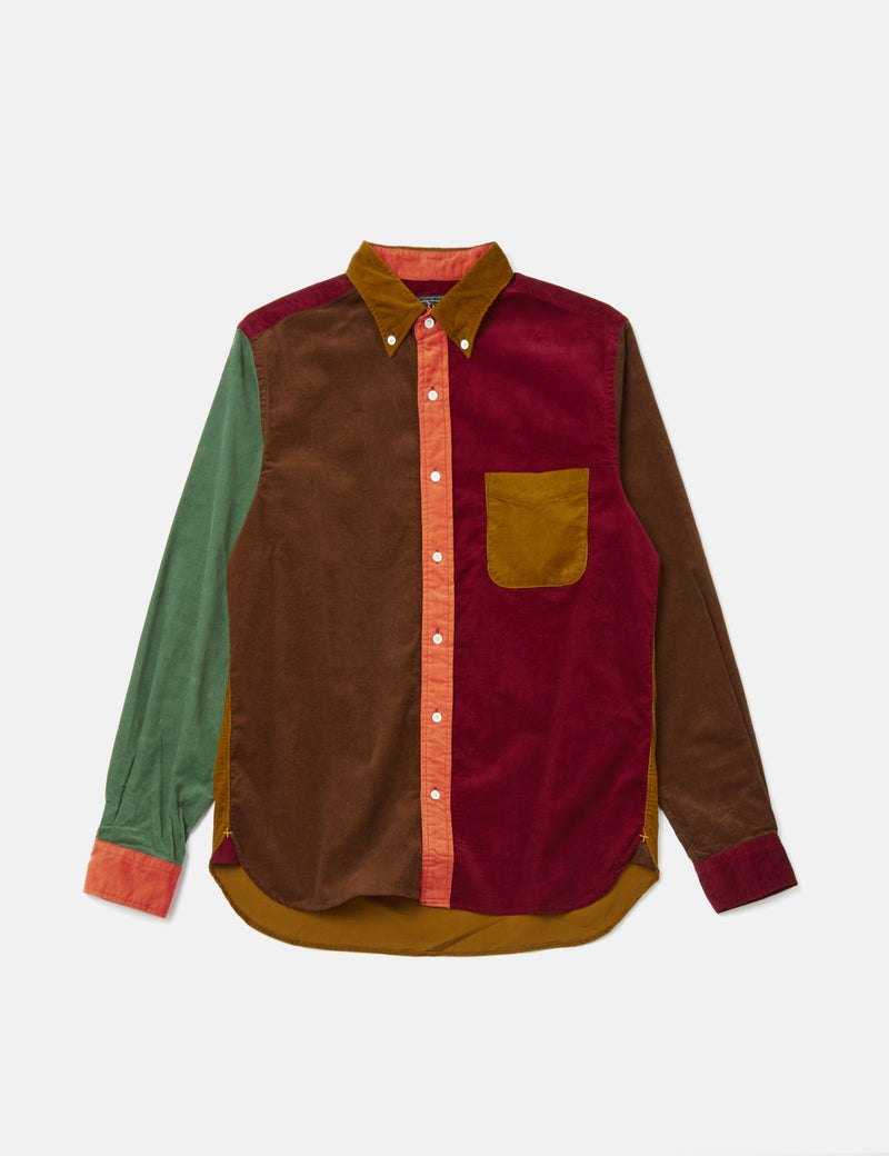 Beams Plus B.D. Panel Shirt (Corduroy) - Golden Brown