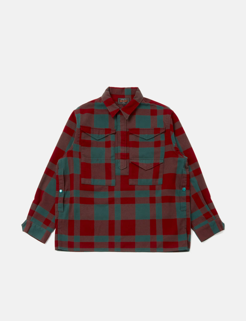 Beams Plus Adventure Shirt III (Mechanical Wool) - Red