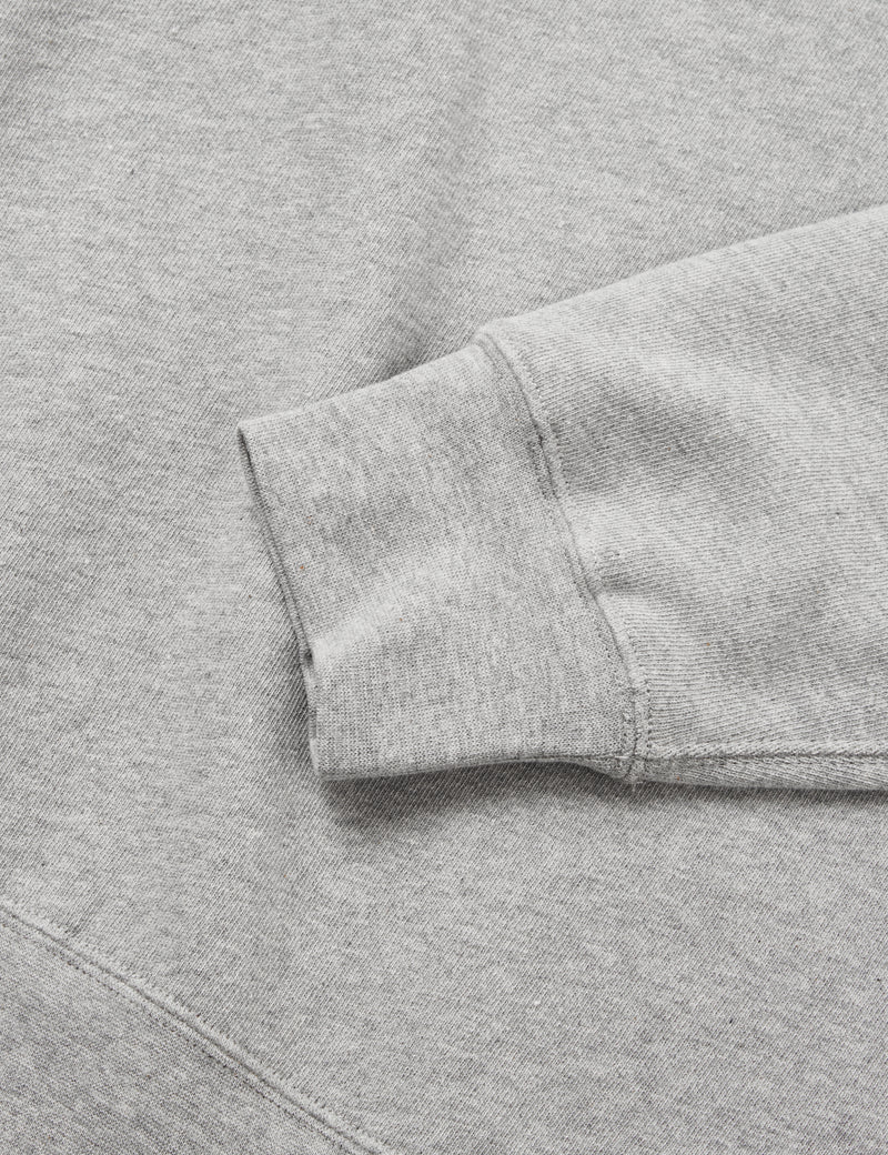 Beams Plus Half Zip Sweatshirt - Grey