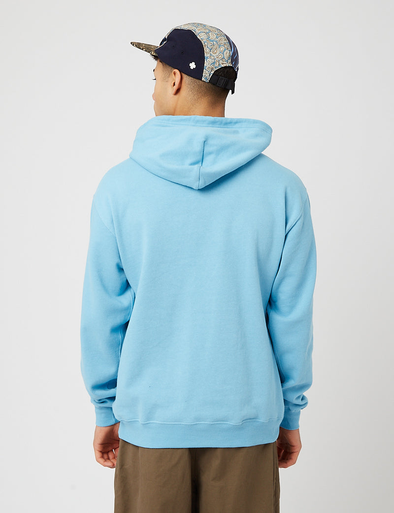 Beams Plus Hooded Sweatshirt - Sax Blue