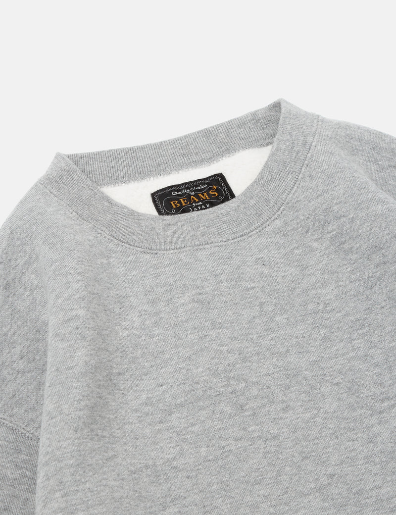 Beams Plus Crew Sweatshirt - Heather Grey